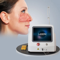 Appareil de chirurgie ORL à diode laser 980 nm 1470 nm mini-invasif, fibre nue, traitement de l'oreille, du nez et des sinus
