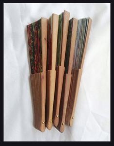 Éventail pliant vintage en bambou de 33 cm, écologique, artisanal, pour Halloween, mariage ou danse - Product Image 6