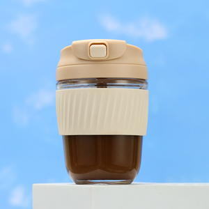 Tazas de Vidrio Reutilizables Personalizadas y Únicas para Niños, con Diseño Atractivo para Campamento al Aire Libre, con Funda de Silicona - Product Image 1