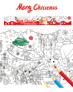 무지개 색상 DIY 색상 채우기 그림 벽 최대 스틱 그림 종이 할로윈/크리스마스 테마 교육 완구 2025 프리미엄 품질 - Product Image 6