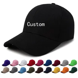 Chapeaux personnalisés avec broderie de logo Casquette de baseball unisexe en polyester avec logo personnalisé