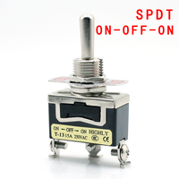 Interrupteur à bascule SPST SPDT 15A 250VAC 2 broches 3 broches On-off/on-on/on-off-on 3 positions 3 broches Interrupteur momentané DPDT Bakélite Instruments