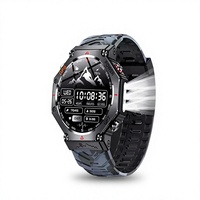 Jam Tangan Pintar W20 Mini untuk Pria Wanita BT5.2 Panggilan GPS Pelacak Kebugaran Olahraga Monitor Detak Jantung Penghitung Langkah Lampu Senter LED IP68