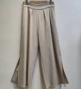 2024 Trends Women's slit cotton linen blend long pants manufacturing