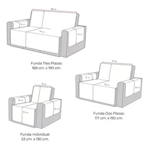 Housse de canapé futon Frank Tek 3 pièces 175x170 cm, protection textile élastique double face - Product Image 1