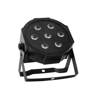 Equipo de Efectos Escénicos, Luz LED Par 7x18w RGBAW UV 6 en 1, Lente Grande de Plástico, Luz LED Par - Product Image 1