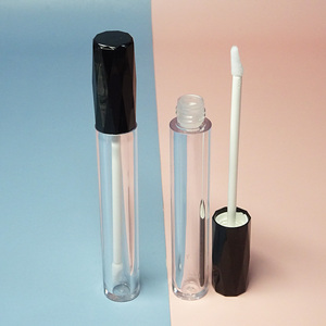 Tubo de brillo labial vacío de 4.8ml, tubos de brillo labial negros, color personalizado, simple, lujoso, rentable, duradero - Product Image 5