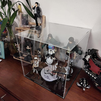 Vitrina Acrílica Personalizada Moderna, Transparente, a Prueba de Polvo, Desmontable, con Diseño Cúbico para Figuras, Fácil de Ensamblar