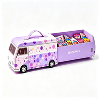Boîte cadeau personnalisée en forme de voiture avec poignée, tiroir coulissant, boîte d'emballage pour bonbons et friandises, boîte cadeau rigide pour chocolat et bonbons