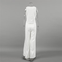 Meilleure vente été femmes co-ords élégant bureau gilet costume Blazer 2 pièces ensemble dames boutons haut court pantalons longs deux pièces ensembles