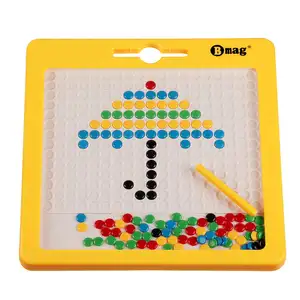 2023 Children New Colorful Chocolate Beads Magpad Dot Magnetic Drawing Board Kids Baby Learning Educational Toys