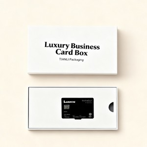 Hete Verkoop Magnetische Visitekaartje Papieren Doos Soja Inkt Matte Deluxe Creditcard Vip Papier Doos Herbruikbare Clamshell Flip Cadeau Papier Doos - Product Image 3