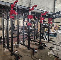 Station multifonctionnelle réglable professionnelle commerciale Squat Power Rack Cage fitness Musculation Smith Machine
