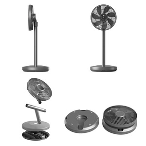 2026年式 折りたたみ式 高さ調節可能 床置き型 振動式スタンドファン リモコン付き - Product Image 2