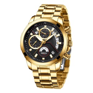 Montre chronographe de luxe pour homme Drioshipping 2576, bracelet en acier inoxydable, boîtier en alliage lumineux, mouvement à quartz Ronda, montres-bracelets pour homme - Product Image 1