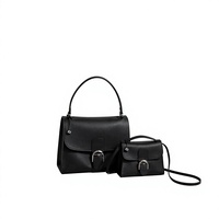 Nouveau Sac Carré Brillant 2026 (Taille S) Sac Fourre-tout (Taille L) en Cuir Véritable Rétro Chic avec Doublure en Velours et Boucle