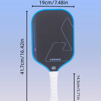 Raquette de pickleball en fibre de carbone T700 pressée à chaud, nid d'abeille 16 mm, haute qualité, légère, design de compétition, finition mate texturée, pour enfants