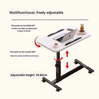 Table de lit médicale en bois blanc moderne pliable, réglable en hauteur, pour usage hospitalier