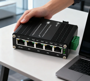 Mini công nghiệp Gigabit Ethernet 10Gbps Non-Blocking 5 Port nhỏ gọn không được quản lý mạng <span class=keywords><strong>HUB</strong></span> cho môi trường khắc nghiệt tự động hóa - Product Image 2