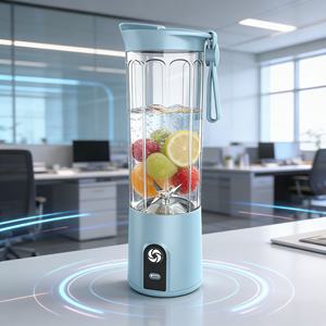 Heavy Duty <b>Blender</b> 550ml USB-Powered BPA Free 6 Blades <b>Portable</b> Smoothies Maker 2000mAh Battery Turbo Mode Leak Proof Ice Car - Product Image 2