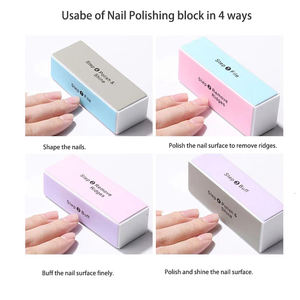 Bloc de polissage des ongles brillant multi-fonction <span class=keywords><strong>4</strong></span> voies <span class=keywords><strong>lime</strong></span> <span class=keywords><strong>à</strong></span> ongles et blocs tampons matériau éponge Double face pour outil de manucure - Product Image 5