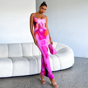 King Mcgreen Star Summer Printed Tight Slim Vestidos largos Club Party Beach Holiday Dress Casual Hip Wrap <span class=keywords><strong>Vestido</strong></span> largo sin <span class=keywords><strong>tirantes</strong></span> - Product Image 2