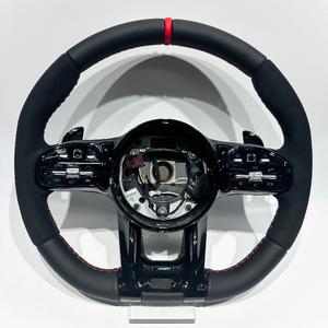 Volante Deportivo Personalizado de Cuero para Mercedes-Benz <span class=keywords><strong>AMG</strong></span> GT63S W212 W221 W222 W205 W204 <span class=keywords><strong>C220</strong></span> GLC63 CLA S63 GLC W907 - Product Image 1