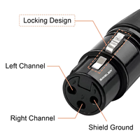 Conectores XLR de Alta Calidad de 3 Pines OFC Macho y Hembra, Conector de Audio para Micrófono DMX, Alta Conductividad, Ultra Bajo Ruido