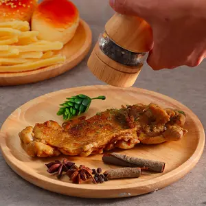 Plato de madera de abedul y pino de calidad para restaurante, plato de pan y Pizza casero, paleta para servir, madera de bambú