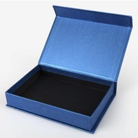 Boîte-cadeau de luxe avec couvercle magnétique réutilisable, grand stock, emballage en carton rigide pour vernis à ongles, huile, boîtes en papier bleu pour cadeaux