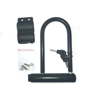Cadenas en U en acier épaissi pour vélo et VTT, 120 cm, noir, durable, verrouillage manuel avec clé, protection de sécurité - Product Image 2