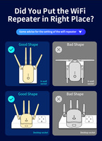 Repetidor de Señal WiFi Comfast de 1200Mbps, Extensor de WiFi, Enchufe de Pared