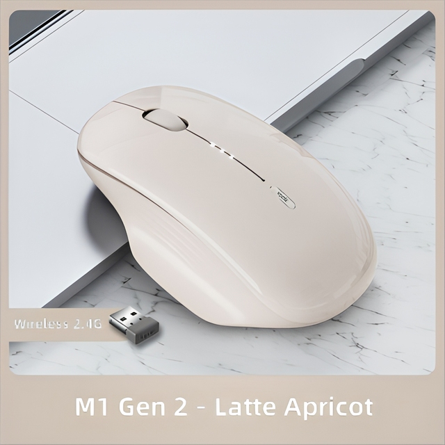 INPHIC M1 2nd Wireless Mouse Rechargeable Mute Button USB Three-Mode 4 Buttons Photoelectric Sensor Ergonomic