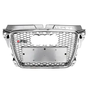 RS3 Front grille für Audi A3 8P klassische normalen stil gitter Chrome schwarz auto auto grill 2008-2012