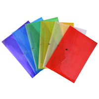 Enveloppes en plastique transparent format lettre A4, pochettes de classement suspendues en PP avec fermeture à bouton-pression
