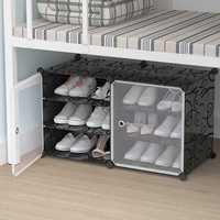 Meuble à chaussures moderne et minimaliste en plastique, anti-poussière, grande capacité de rangement, pour entrée, balcon ou sous lit