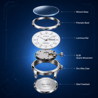 Meilleure Montre Homme Décontractée de Luxe, Étanche avec Calendrier, Lumineuse à Quartz, en Acier Inoxydable, Idéale pour les Affaires