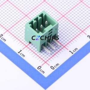 DB2ERC-2.5-3P-GN Plug-in Terminal Block Bent Lead Through Hole,P=2.5mm Connector Board-to-Board / Socket Closed 1x3P 2.5mm Green - Product Image 1