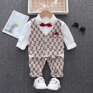 2023 abbigliamento per bambini tuta, abiti da ragazzo completi coordinati per la famiglia Blazer per bambini abiti da smoking formali 3-8 anni vestiti Casual/ - Product Image 3