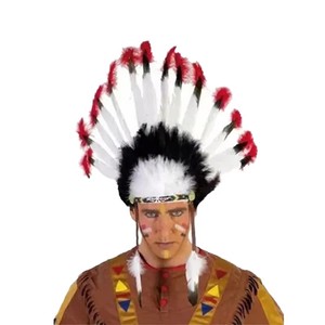 Coiffe de chef indien pour cosplay, accessoire de fête pour enfants et adultes, costume de Noël et de carnaval avec plumes, <span class=keywords><strong>prix</strong></span> d'usine, fournitures et accessoires - Product Image 1
