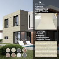 Revêtement mural flexible personnalisé à prix raisonnable, carrelage en pierre rainurée souple, placage et carrelage en pierre souple pour extérieur