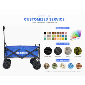 Carrito <span class=keywords><strong>de</strong></span> <span class=keywords><strong>Camping</strong></span> Plegable <span class=keywords><strong>de</strong></span> Cuatro Ruedas, Carrito Utilitario para Parque, Picnic, Playa, Jardín, Carrito <span class=keywords><strong>de</strong></span> Mano Plegable para Exteriores con Barra <span class=keywords><strong>de</strong></span> Empuje y Arrastre - Product Image 6