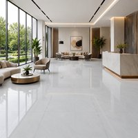 Carreaux de sol et de mur luxueux 1000x1000mm, texture marbre blanc de Carrare, polissage intégral pour salle de bain moderne, cuisine, extérieur, hall