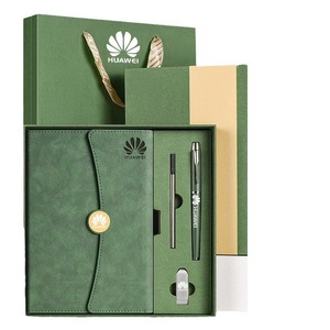 Set de Cuaderno Empresarial Huawei A5 Tri Fold, Encuadernación Inalámbrica de Cuero PU, Regalo Corporativo con Bolígrafo y Lápiz Óptico - Product Image 1