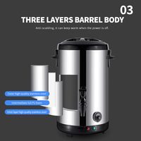 WINNERS 12L 16L Double Paroi En Acier Inoxydable Électrique Isolé Baril Chaudière À Eau Thé Chaud Café Lait Thé Distributeur
