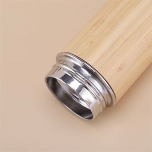 Wholesale Double <b>Wall</b> Stainless Steel Bamboo Office Coffee Smart Temperature Bamboo Shell Vacuum <b>Insulation</b> Water Bottle - Product Image 6