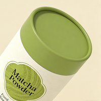 Emballage en tube de papier alimentaire personnalisé, hermétique, doublé d'aluminium, boîte en kraft pour matcha, café, thé en poudre, vente en gros, usine OEM directe