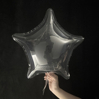 Vente en gros de ballons TPU avec étoile en forme de cœur, ballon bobo à bulles rond transparent pour décoration de fête