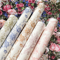 Produsen Penjualan Panas Mode Baru Tahan Air Bahan Daur Ulang Kertas Seni Dapat Digunakan Kembali Pembungkus Bunga Grosir Kemasan Korea