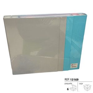 Four Hole Folder 6U A4 Clear Plastic With Blue Side Panel For Office Use - Product Image 1